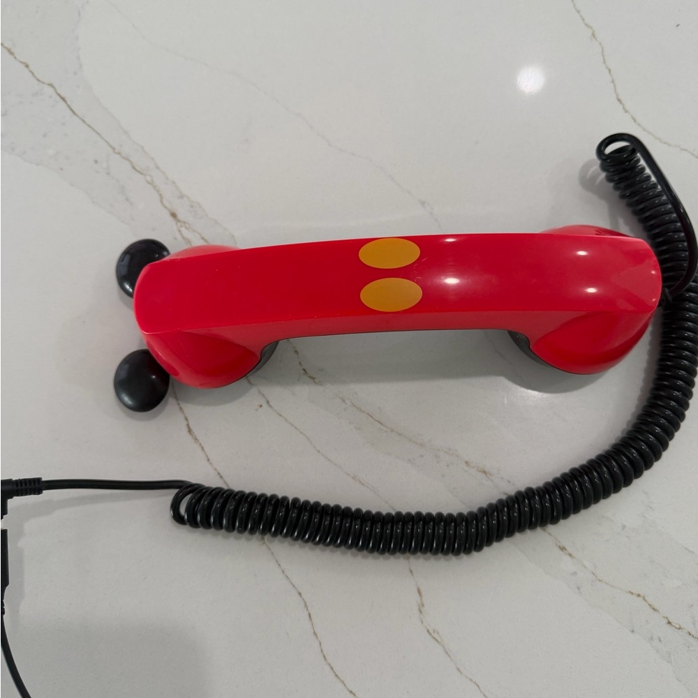 Disney Red Retro Handset with Yellow Accent